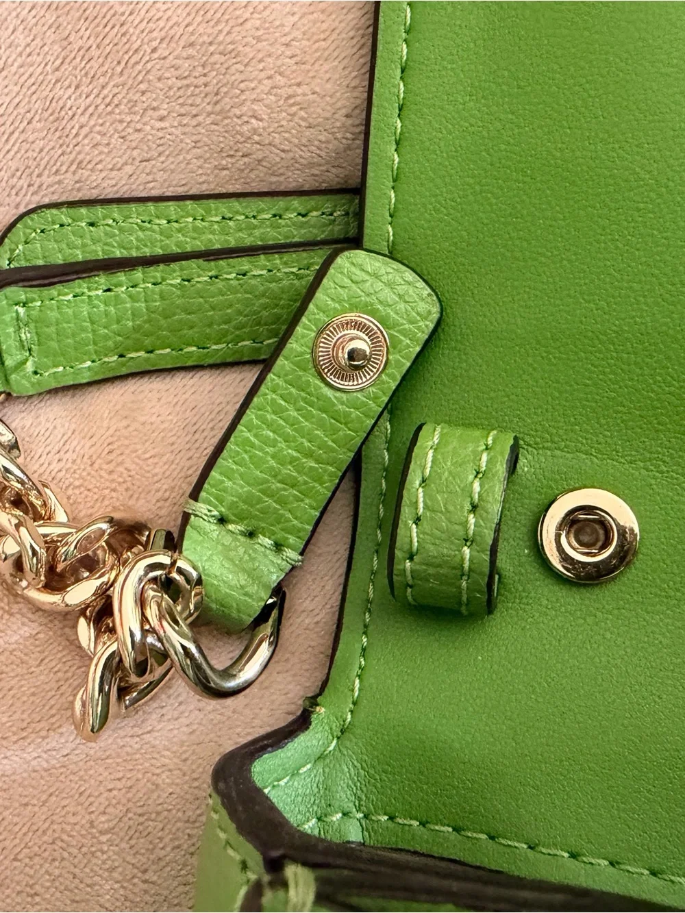 kate spade Green Pebbled Leather Shoulder Bag